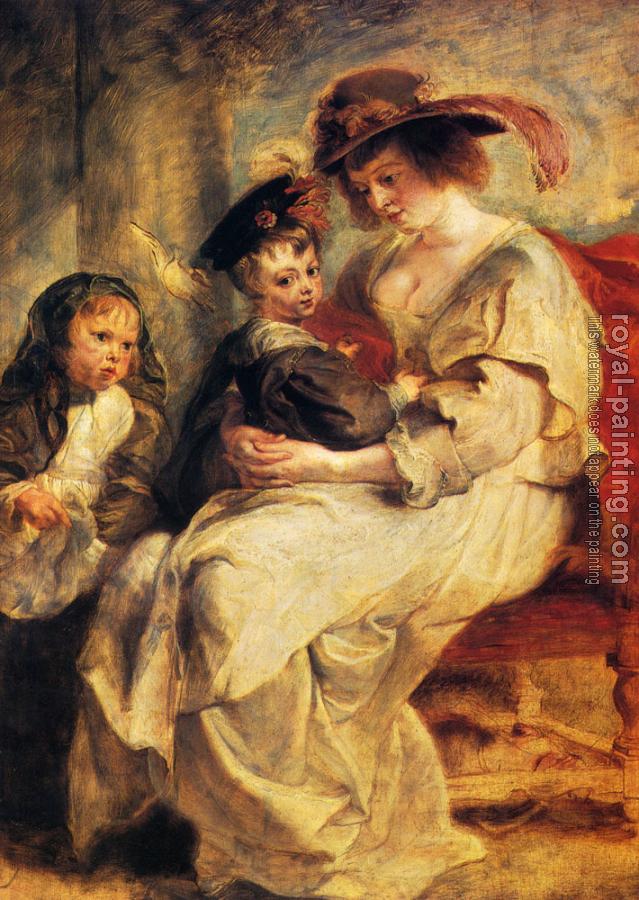 Peter Paul Rubens : Helene Fourment With Two Of Her Children, Claire-Jeanne And Francois